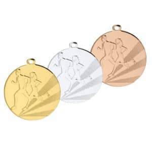 Sportland Pokal/Medaille Emblem Durchmesser 50 mm Durchmesser S.B.J Motiv Fechten 