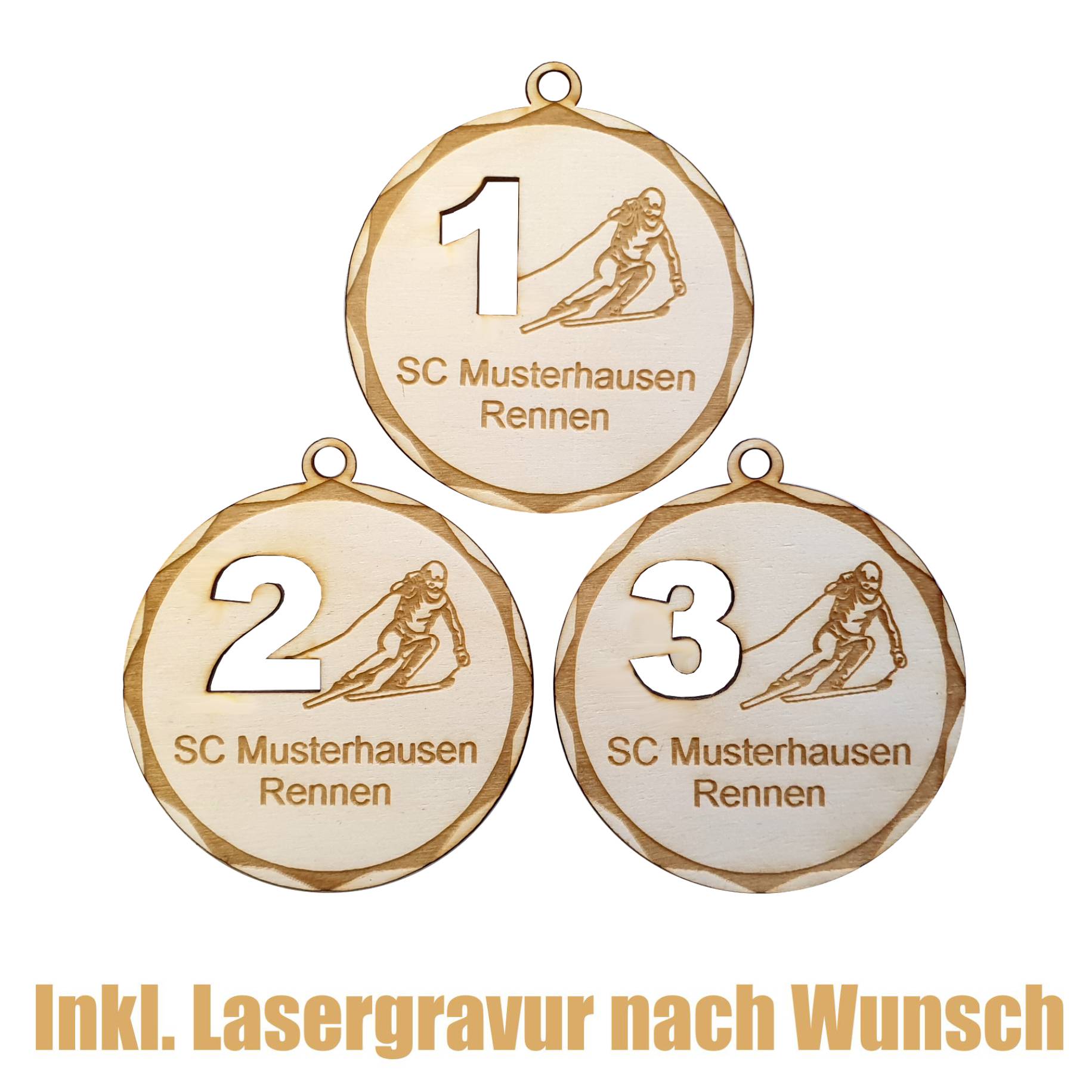 Motiv Westernreiten Sportland Pokal/Medaille Emblem S.B.J Durchmesser 50 mm Durchmesser 